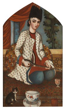 Sitar player, c. 1830-1840. Creator: Anonymous.