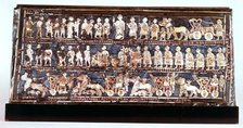 Standard of Ur, the war side, from the Royal Cemetery at Ur, Sumerian, c2500 BC. Artist: Unknown