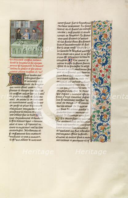 James Douglas Buried in Melrose Abbey, c1388; Chroniques (Book Three), about 1480-1483. Creator: Unknown.