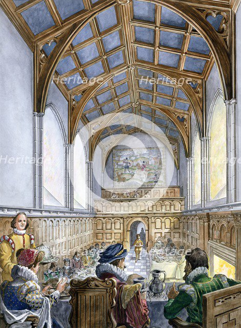Great Hall, Old Wardour Castle, 16th century (c1995-c1999).  Artist: Philip Corke.