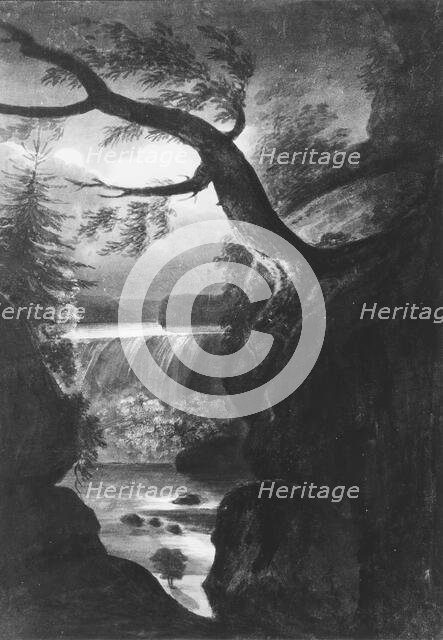 Niagara Falls—Canadian Side by Moonlight, 1811-ca. 1813. Creator: Pavel Petrovic Svin'in.