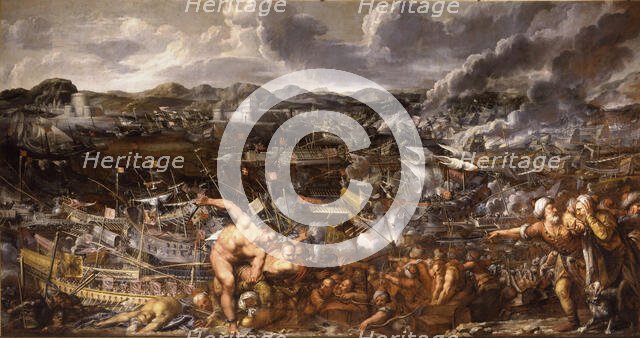 The Venetian Victory over the Turks in the Battle of the Dardanelles, 1663. Creator: Liberi, Pietro (1605-1687).