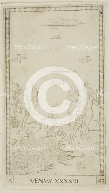 Venus, plate 43 from Planets and Spheres, c.1465. Creator: Unknown.