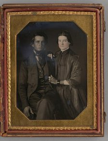 Untitled (Portait of a Woman and a Man), 1855. Creator: Unknown.