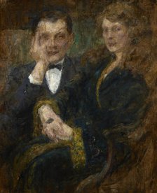 Portrait of Mrs and Mr Smogorzewski, c1914. Creator: Olga Boznanska.