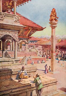 'A Corner of the Durbar Square, Patan, Nepal', 1913. Artist: Unknown.