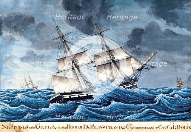 Neptune from Gefle, 1830. Creator: Ole Johnsen Seboy.