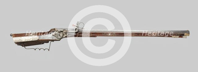 Wheellock Rifle, Germany, 1660. Creator: Unknown.