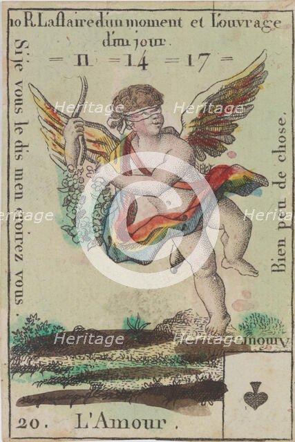 L'Amour from Playing Cards (for Quartets) 'Costumes des Peuples Étrangers', 1700-1799. Creator: Anon.