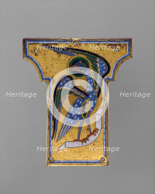 Plaque from a Cross with the Eagle of Saint John, French, ca. 1185-95. Creator: Unknown.