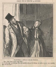 Une méprise a l'Odéon..., 1864. Creator: Honore Daumier.
