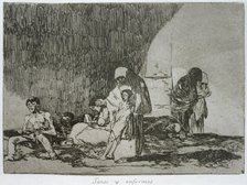 The Disasters of War, a series of etchings by Francisco de Goya (1746-1828), plate 57: 'Sanos y e…