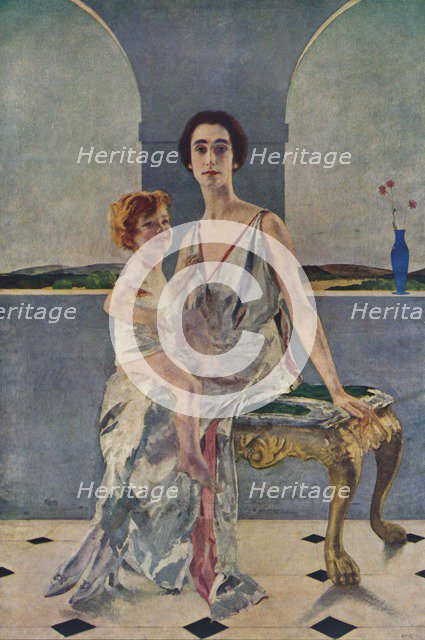 'The Countess of Rocksavage and Her Son', 1922 (1935). Artist: Charles Sims.
