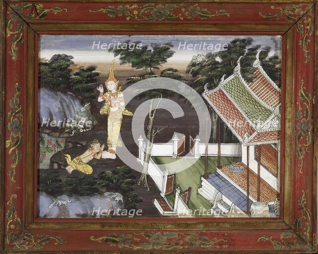 Vessantara Jataka, Chapter 8: Jali at Vessantara's Feet, late 19th century. Creator: Unknown.