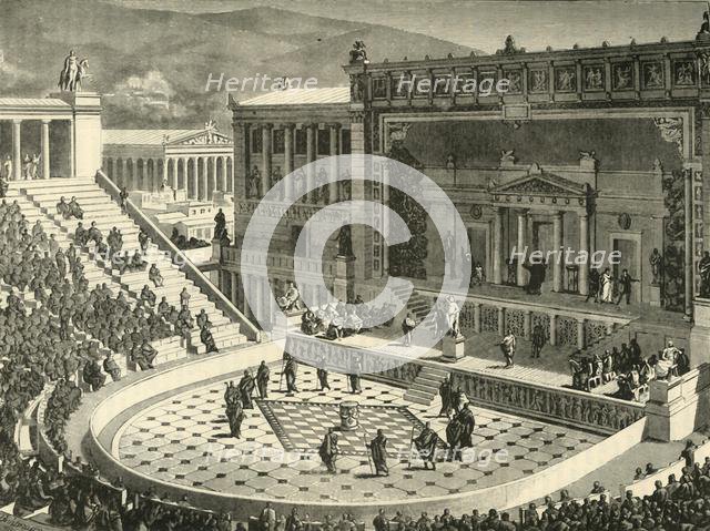 'Theatre of Dionysus at Athens', 1890.   Creator: Unknown.