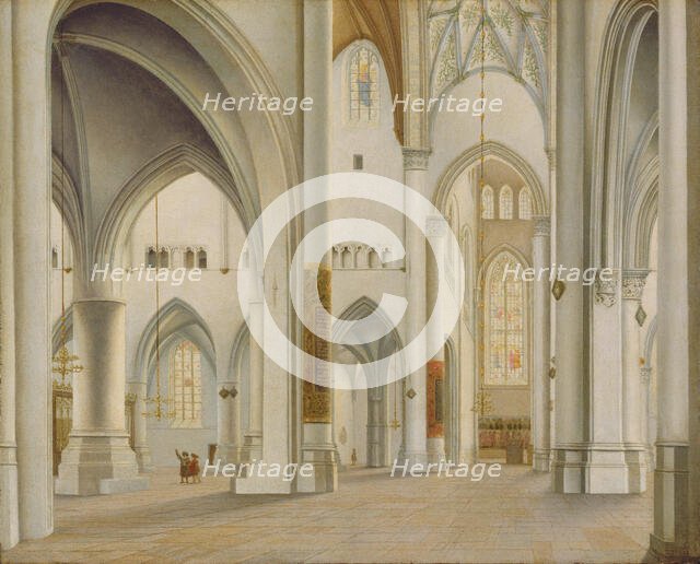 The Interior of Saint Bavo, Haarlem, 1628. Creator: Pieter Jansz Saenredam.