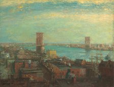 Brooklyn Bridge, 1899. Creator: Henry Ward Ranger.