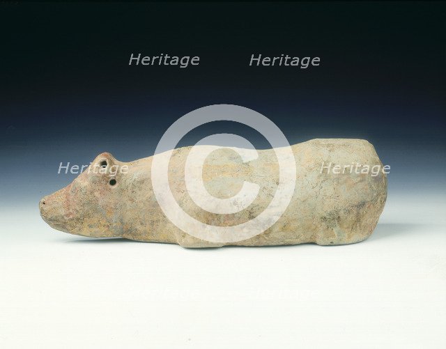 Pottery buffalo, Eastern Han dynasty, China, 9 AD-220 AD. Artist: Unknown