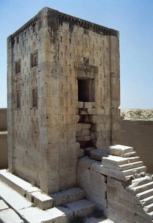 Kaba Zartosht fire temple, Naqsh-e Rostam, Iran, Achaemenid period (1994). Creator: LTL.