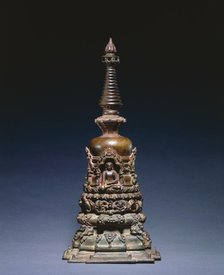 Miniature Votive Stupa, c. 1000s. Creator: Unknown.