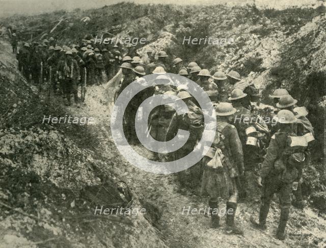 British soldiers at the front, First World War, 1914-1918, (c1920). Creator: Unknown.