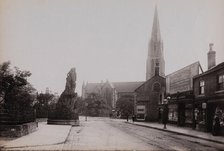 Headingley, Yorkshire: St Michael's Church and the Shire Oak, 1897. Creator: Francis Frith.