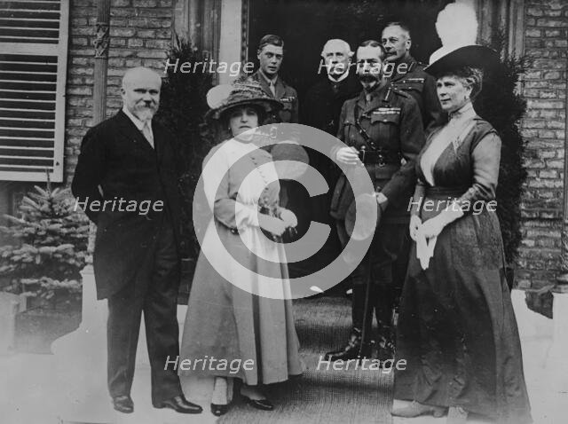 King Geo., Poincare & wives, 10 Jul 1917. Creator: Bain News Service.