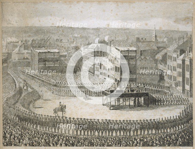 'Execution of the rebel lords in 1745', Tower Hill, London, 18th century. Artist: Neele & Stockley.