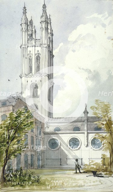 Church of St Michael, Cornhill, City of London, 1837. Artist: Robert William Billings