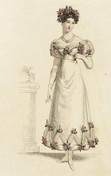 Fashion Plate (Parisian Ball Dress), 1820. Creator: John Bell.