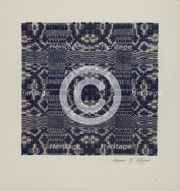 Coverlet, 1935/1942. Creator: Miriam Y. Solomon.