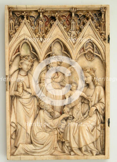 Leaf from a Diptych with the Adoration of the Magi, French, ca. 1300-1325. Creator: Unknown.