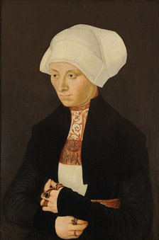 Portrait of a Young Woman with a Bonnet, ca 1525-1550.
