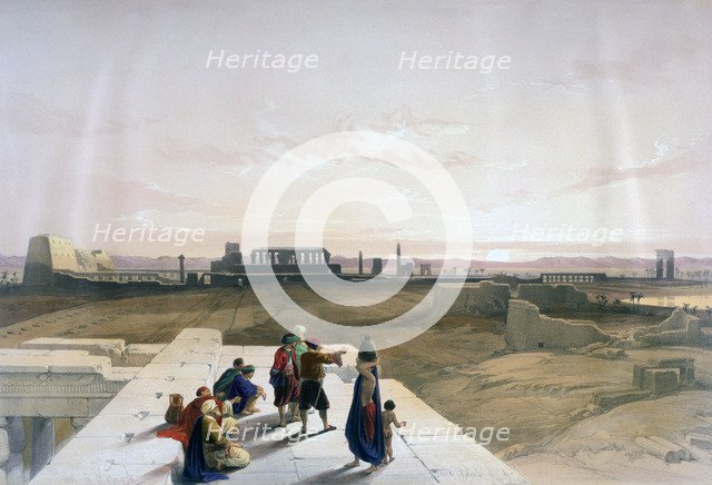 'The Ruins of Karnak from the West', 19th century. Artist: David Roberts