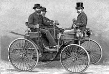 Armand Peugot's first motor car, 1890. Artist: Unknown
