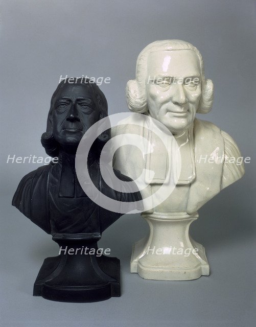 Busts of George Whitefield and John Wesley. Artist: Unknown