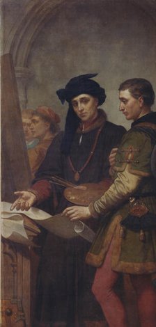 The Painters Jan van Eyck and Rogier van der Weyden, (c1430s), 1862-1872. Creator: Nicaise de Keyser.