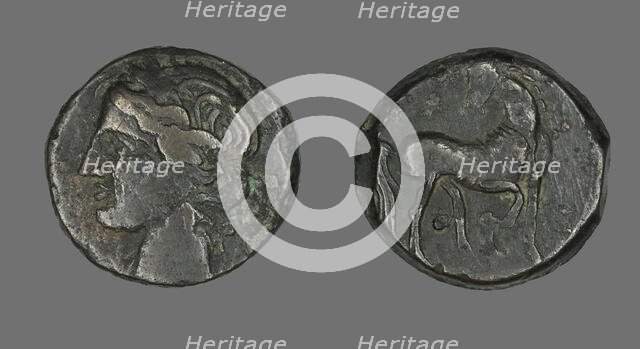 Coin Depicting the Goddess Persephone (?), about 241-146 BCE. Creator: Unknown.