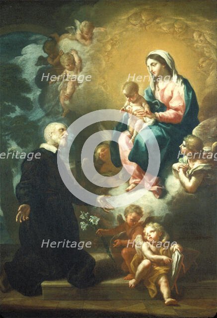 Apparition of the Virgin to Saint Philip Neri, 18th century. Creator: Etienne Parrocel.