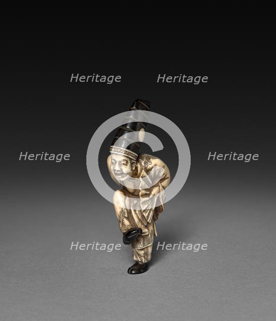 Dancing Man with Fan, 19th century. Creator: Unknown.