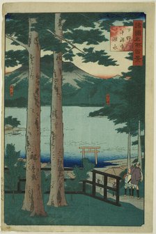 The Lake at Chuzenji in Shimotsuke Province (Shimotsuke Chuzenji kosui), from the series "..., 1860. Creator: Utagawa Hiroshige II.