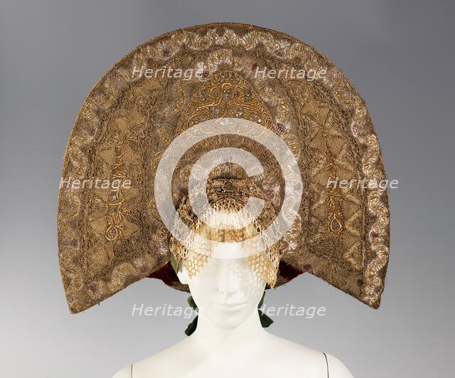 Headdress, Russian, 1800-1880. Creator: Unknown.