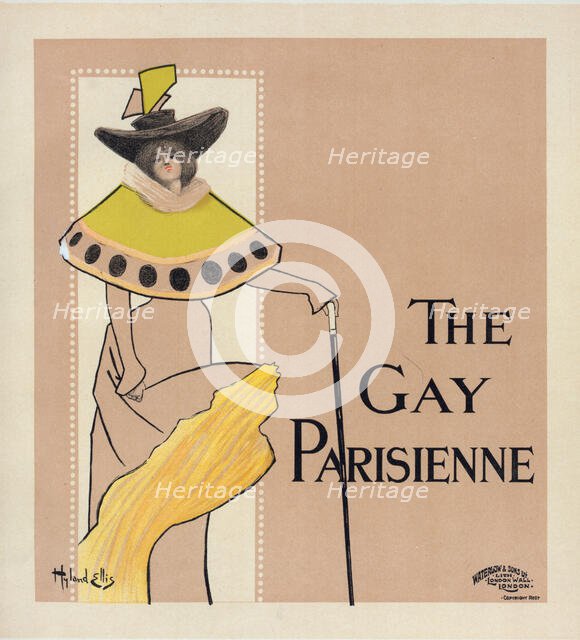 Affiche anglaise "The Gay Parisienne", c1897. Creator: Hyland Ellis.