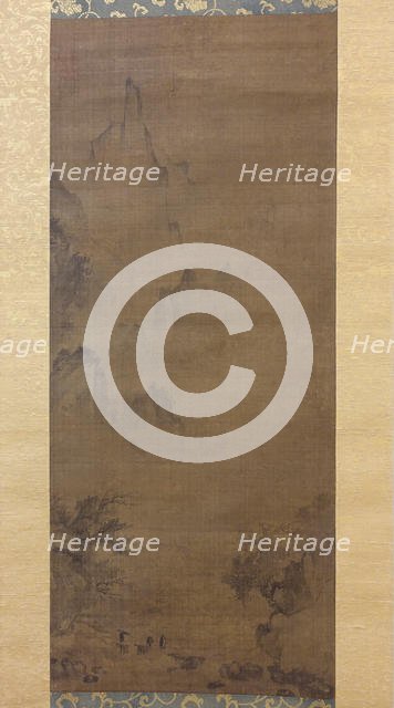 Rainy Landscape with Travelers, 15th century. Creator: Unknown.