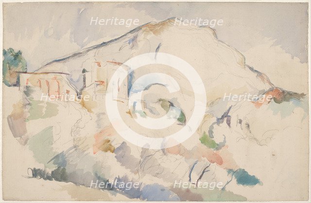Château Noir and Mont Sainte-Victoire, ca 1890-1895. Artist: Cézanne, Paul (1839-1906)