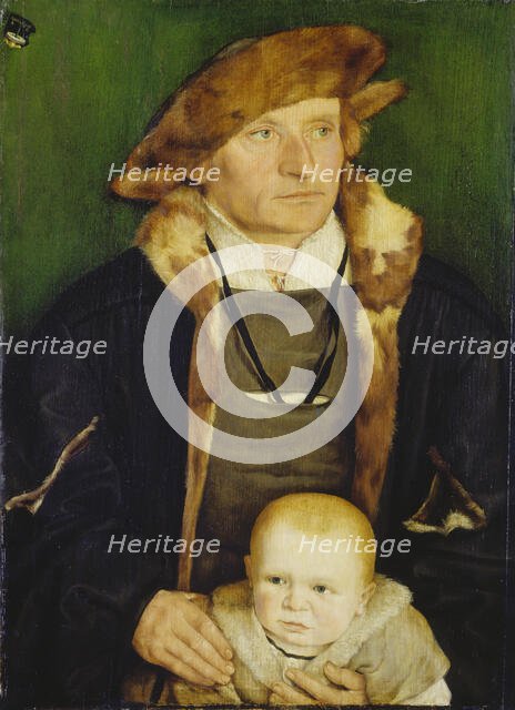 Portrait of Hans Urmiller and his Son, c1525 [?]. Creator: Barthel Beham.