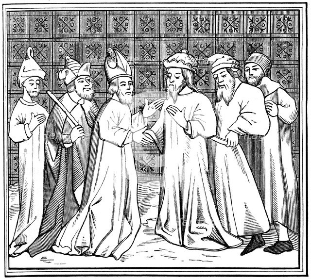 Jewish conspiracy in France, 15th century (1849). Artist: Unknown