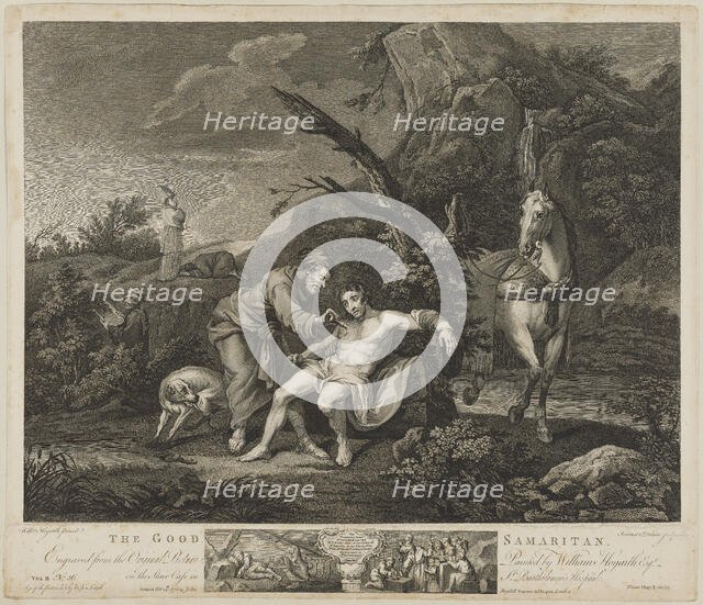 The Good Samaritan, 1772. Creators: Simon François Ravenet, Victor Marie Picot.