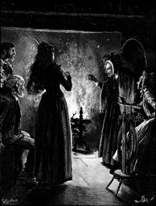 "You," she cried, pointing her long skinny finger at Roland. "You! oh! you have come at last", 1890. Creator: R. Taylor.