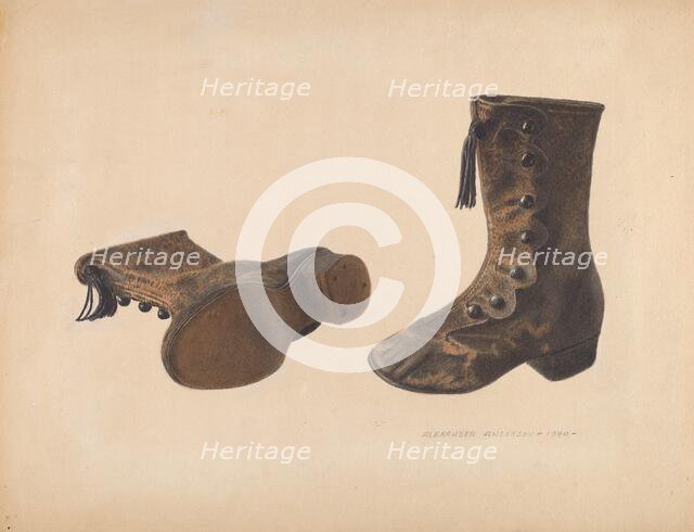 Child's Shoe, 1940. Creator: Alexander Anderson.